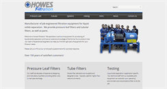 Desktop Screenshot of howesfiltration.com
