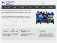 Tablet Screenshot of howesfiltration.com